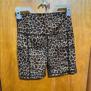 Brown and Black Bike Shorts with Relaxed Fit